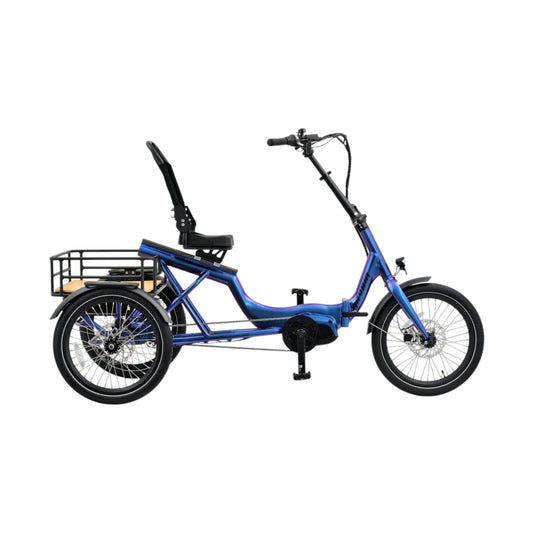 Revom T4F Semi Recumbent Folding Electric Tricycle – 85Nm Motor, 48V 15Ah Battery & 20″ Wheels