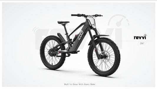Revvi 24″ Electric Motor Bike – 48V 1500W Motor, Full Suspension & 30MPH Top Speed