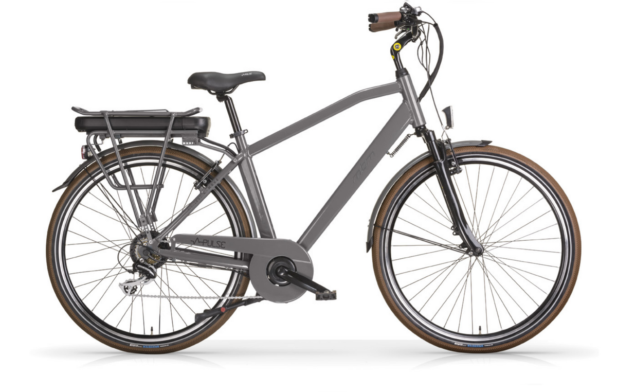 Pulze Gents Electric Bike Grey 28in Wheels 30Nm Motor 36V 13Ah 481Wh Battery Shimano 7-Speed