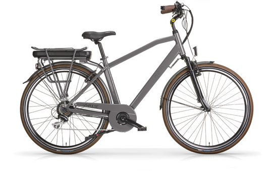 Pulze Gents Electric Bike Grey 28in Wheels 30Nm Motor 36V 13Ah 481Wh Battery Shimano 7-Speed