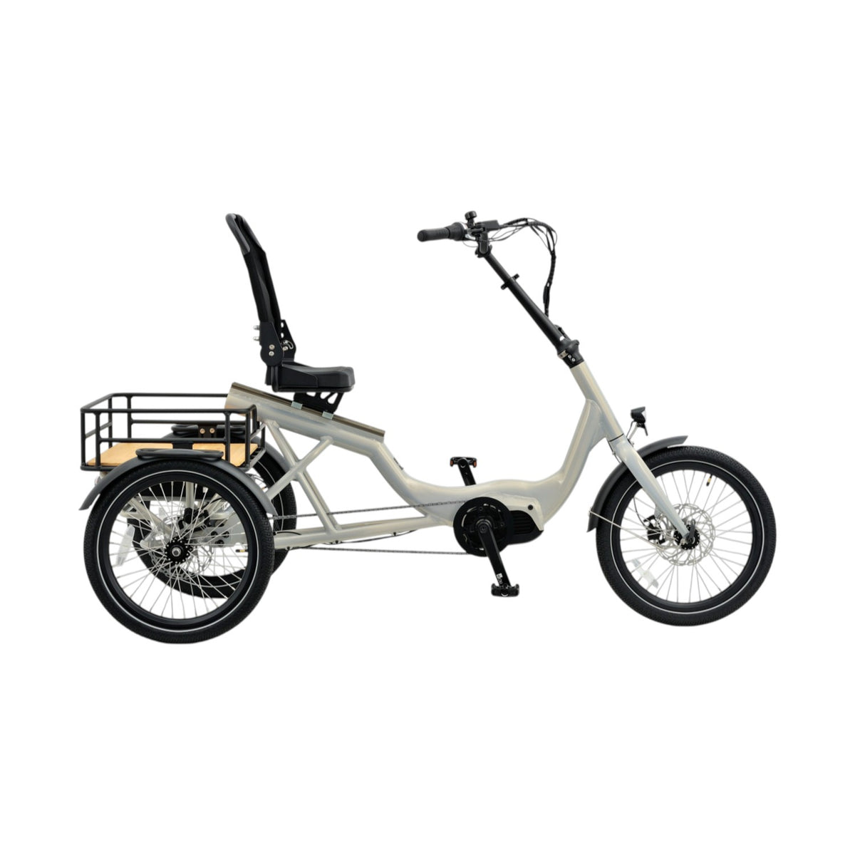 Revom T4 Semi Recumbent Electric Tricycle 48V 15Ah 85Nm Motor 20in Wheels Hydraulic Disc Brakes