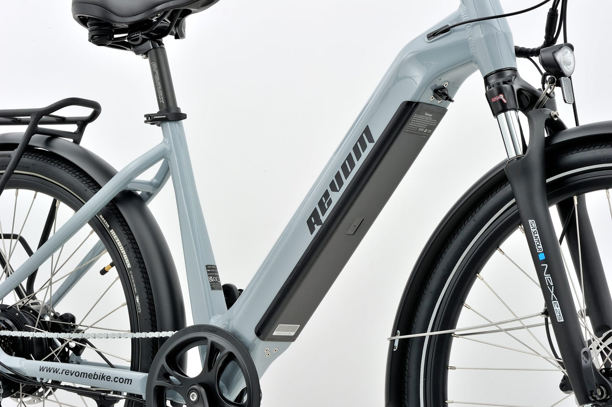 Revom U1 All Terrain Electric Bike 36V 250W 15Ah 540Wh LG Battery 27.5in Wheels Light Grey