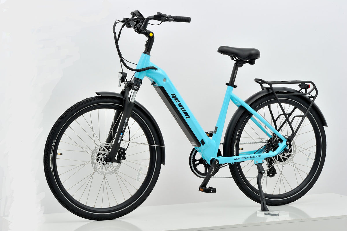 Revom U1 All Terrain Electric Bike 36V 250W 15Ah 540Wh LG Battery 27.5in Wheels Turquoise