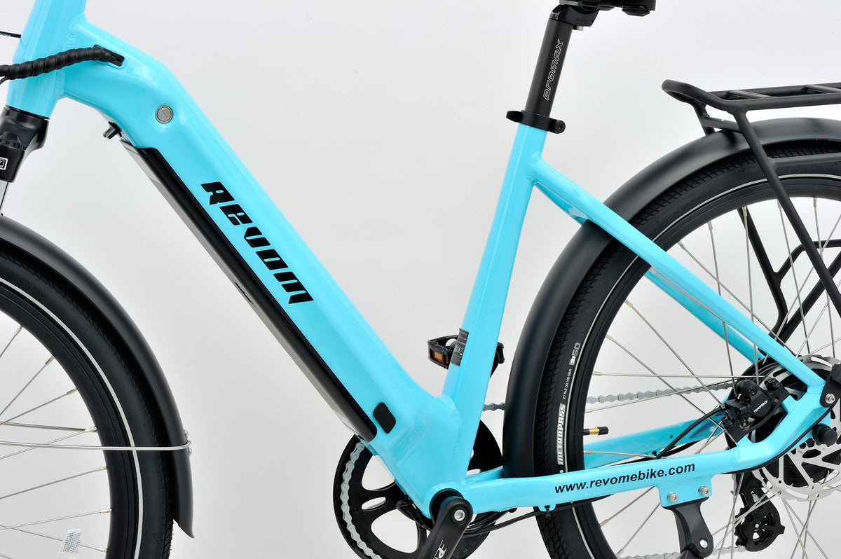 Revom U1 All Terrain Electric Bike 36V 250W 15Ah 540Wh LG Battery 27.5in Wheels Turquoise