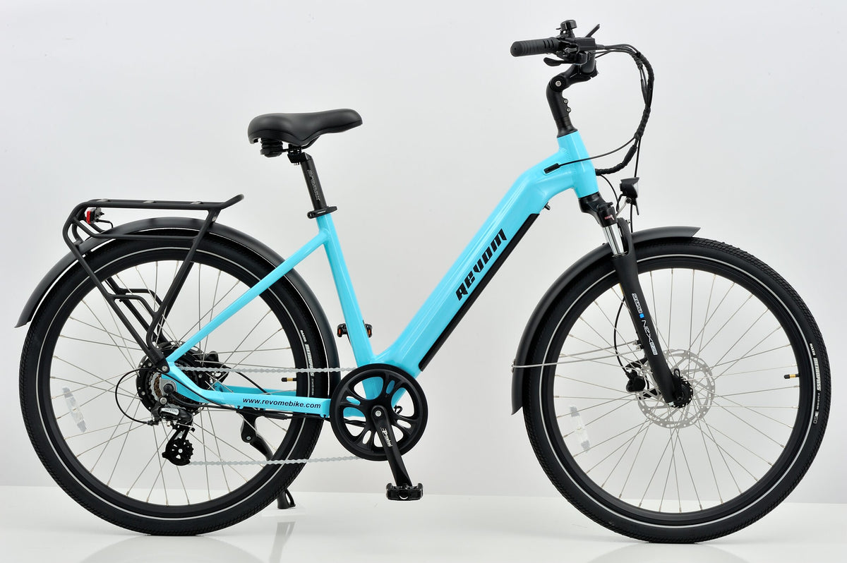 Revom U1 All Terrain Electric Bike 36V 250W 15Ah 540Wh LG Battery 27.5in Wheels Turquoise