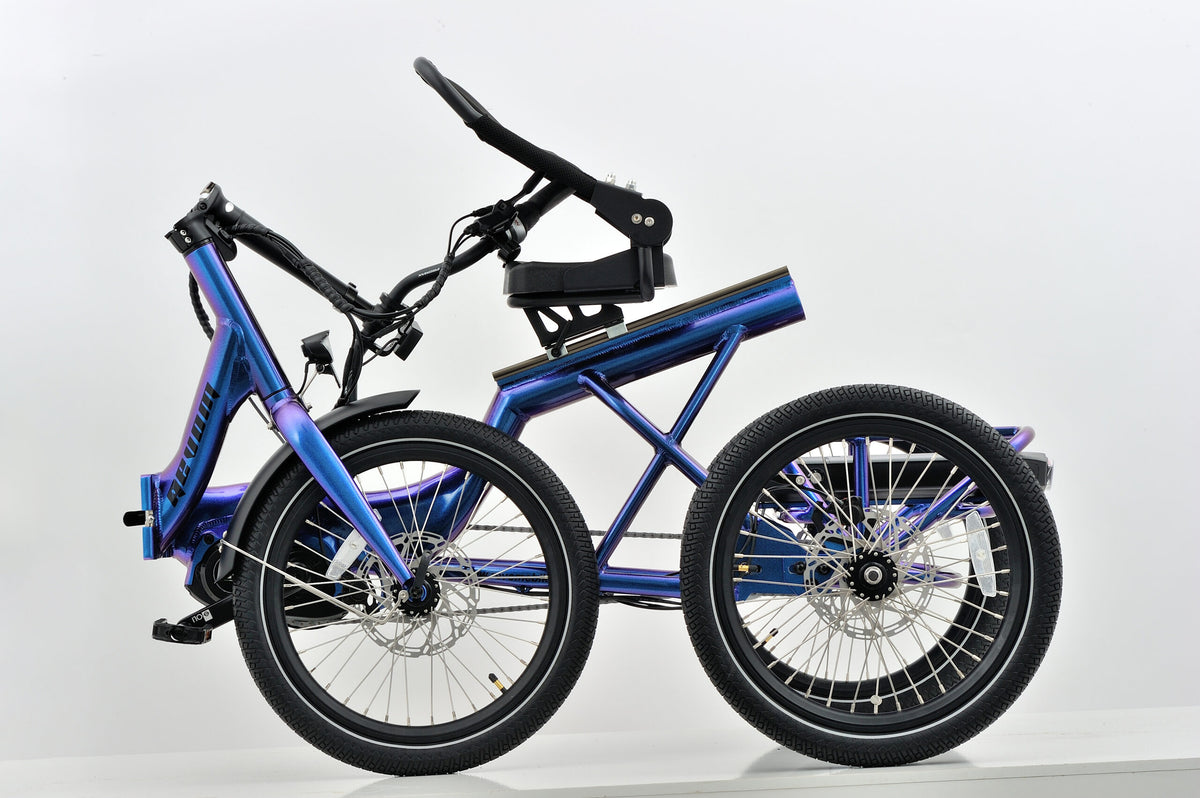 Revom T4F Semi Recumbent Folding Electric Tricycle – 85Nm Motor, 48V 15Ah Battery & 20″ Wheels