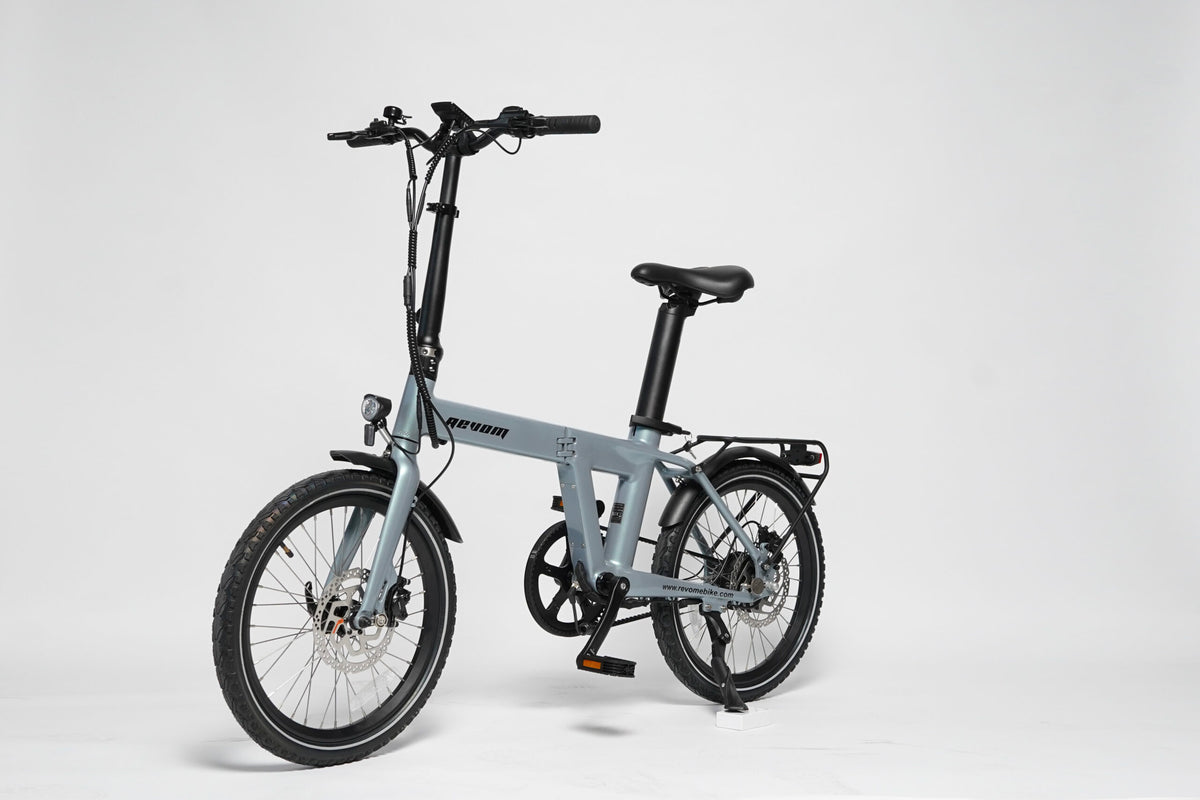 Revom Magi Pro Folding Electric Bike – Lightweight 250W E-Bike with Torque Sensor, Belt Drive & Rack