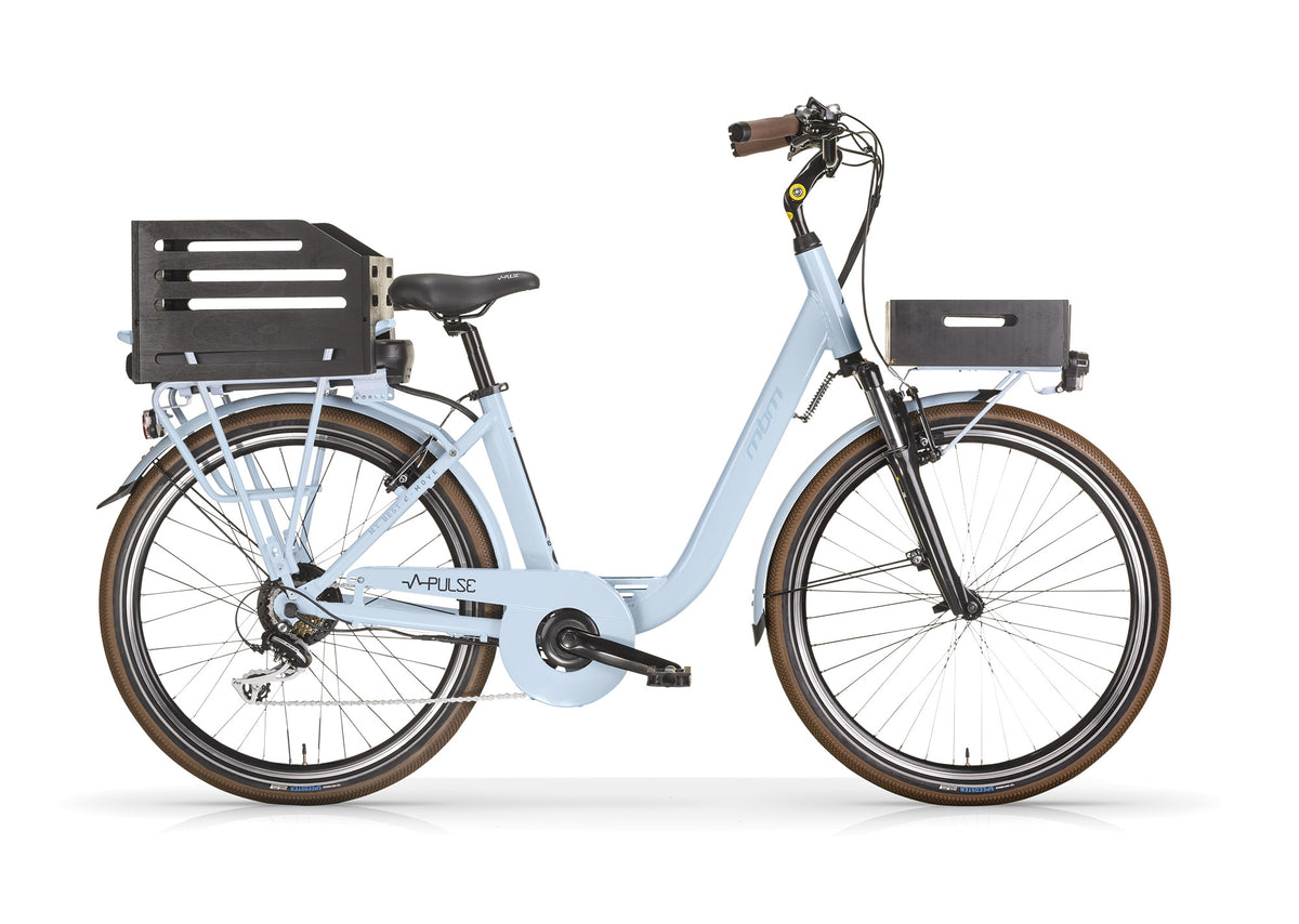 Pulze Ladies Electric Bike 26/28″ Sky Blue – Bafang 250W Motor, 36V 14Ah Battery & 7-Speed Gearing