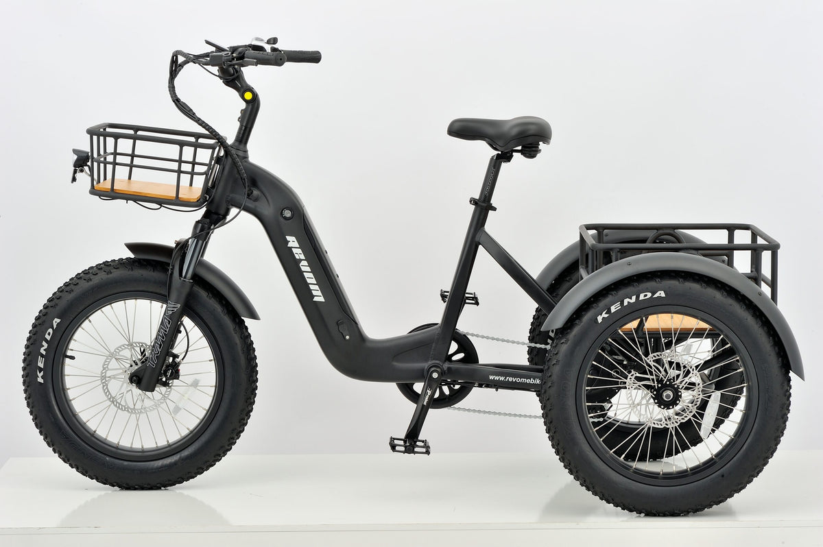 Revom T2 Fat Tyre Electric Mountain Trike 48V 250W 720Wh Battery 20 x 4.0 Kenda Tyres
