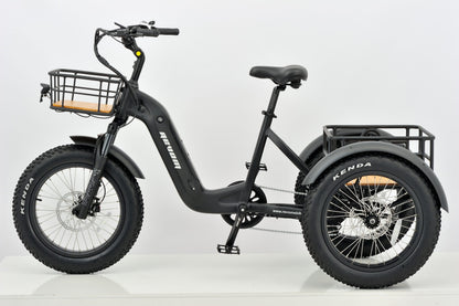Revom T2 Fat Tyre Electric Mountain Trike 48V 250W 720Wh Battery 20 x 4.0 Kenda Tyres