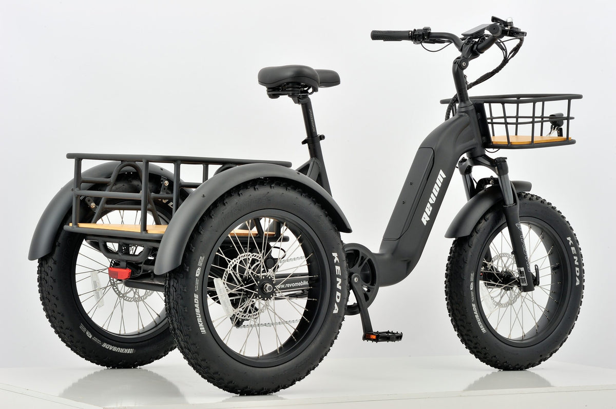 Revom T2 Fat Tyre Electric Mountain Trike 48V 250W 720Wh Battery 20 x 4.0 Kenda Tyres