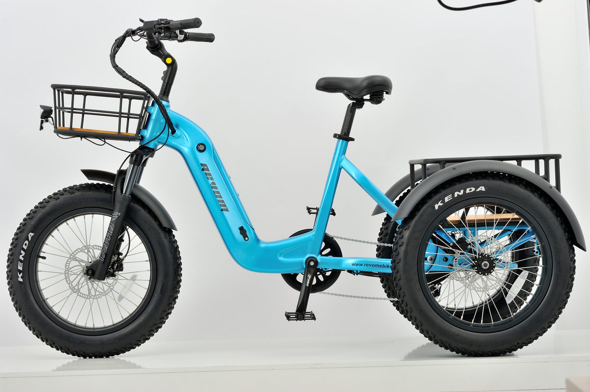 Revom T2 Fat Tyre Electric Mountain Trike 48V 250W 720Wh Battery 20 x 4.0 Kenda Tyres