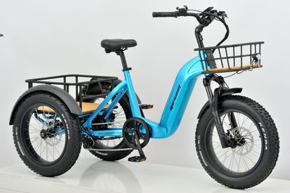 Revom T2 Fat Tyre Electric Mountain Trike 48V 250W 720Wh Battery 20 x 4.0 Kenda Tyres
