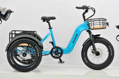 Revom T2 Fat Tyre Electric Mountain Trike 48V 250W 720Wh Battery 20 x 4.0 Kenda Tyres
