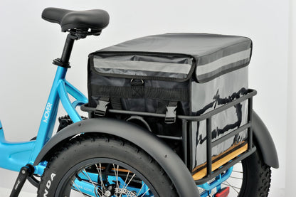 Revom T1 Urban Electric Tricycle 48V 250W 720Wh Battery Folding Handlebars Front & Rear Crates