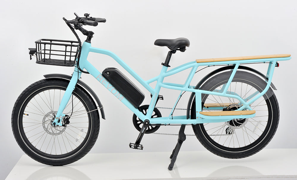 Revom eCargo Electric Transport Bike 48V 250W Motor 15Ah Battery 150kg Load 24 x 3in Tyres