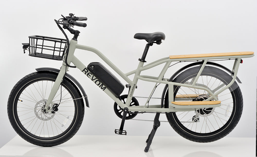 Revom eCargo Electric Transport Bike 48V 250W Motor 15Ah Battery 150kg Load 24 x 3in Tyres