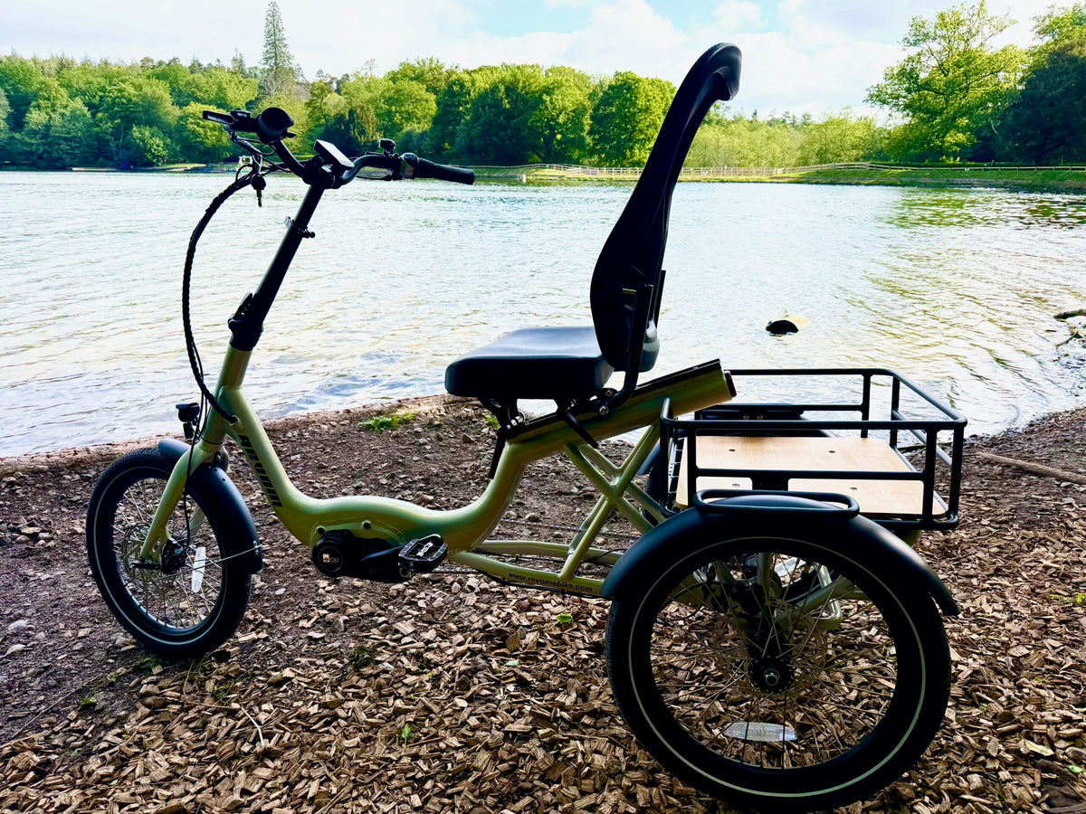 Revom T4 Semi Recumbent Electric Tricycle 48V 15Ah 85Nm Motor 20in Wheels Hydraulic Disc Brakes