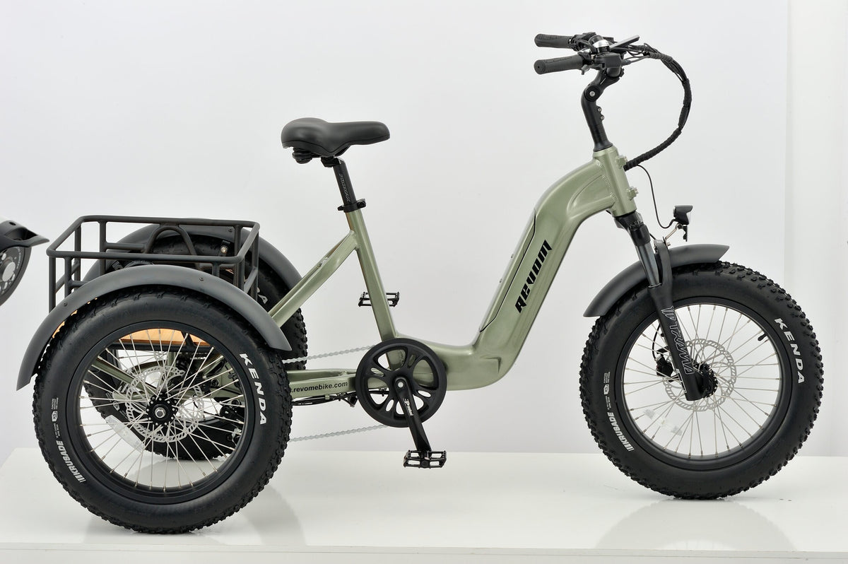 Revom T2 Fat Tyre Electric Mountain Trike 48V 250W 720Wh Battery 20 x 4.0 Kenda Tyres