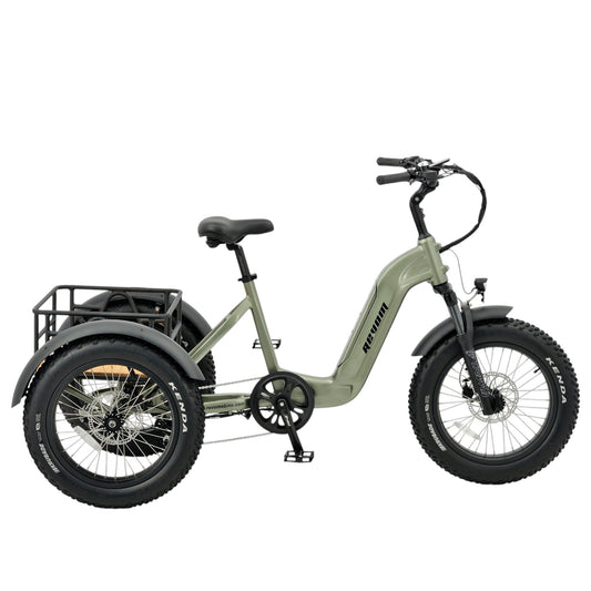 Revom T2 Fat Tyre Electric Mountain Trike 48V 250W 720Wh Battery 20 x 4.0 Kenda Tyres