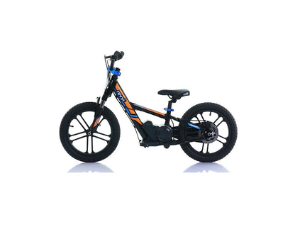 Revvi 16″ Plus Kids Electric Balance Bike – 24V 250W Brushless Motor, Front Suspension & 3-Speed Settings