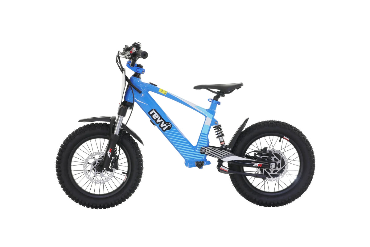 Revvi 16″ XL Kids Electric Motor Bike – 24V 600W Hub Motor, 3-Speed Settings & Off-Road Tyres