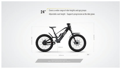 Revvi 24″ Electric Motor Bike – 48V 1500W Motor, Full Suspension & 30MPH Top Speed