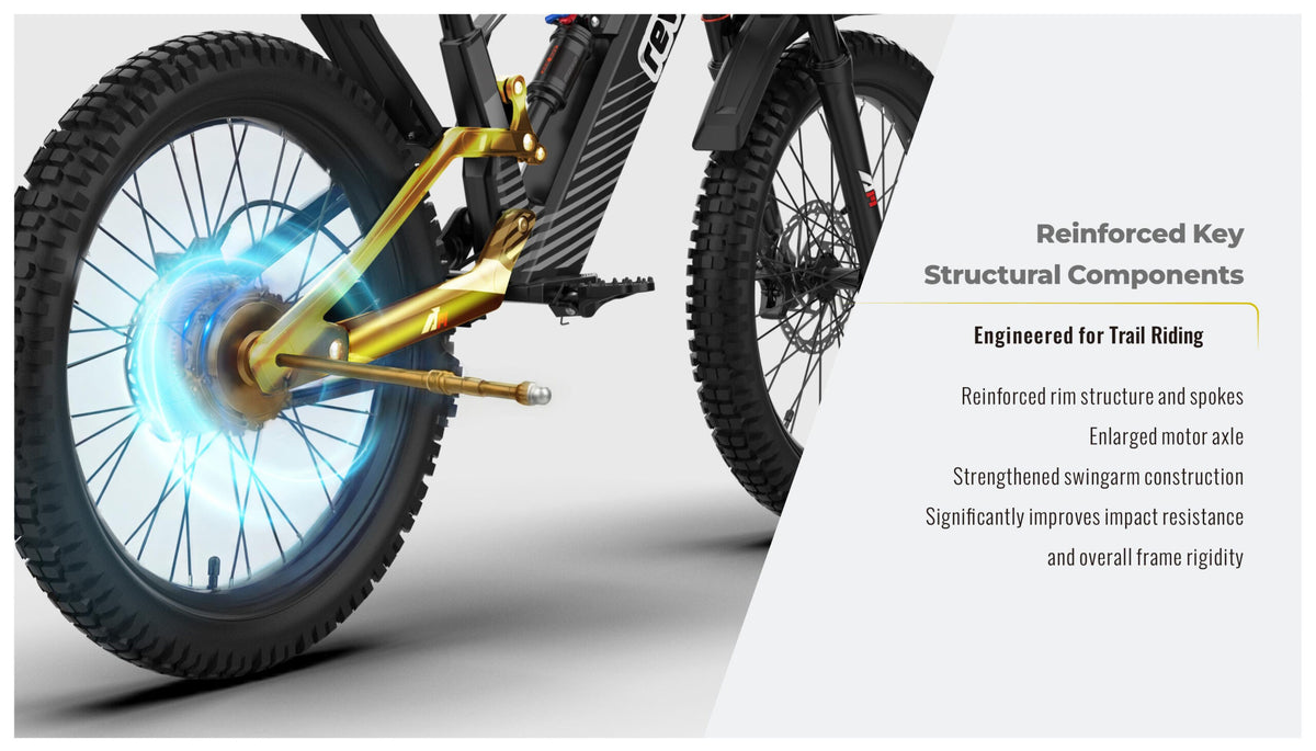 Revvi 24″ Electric Motor Bike – 48V 1500W Motor, Full Suspension & 30MPH Top Speed