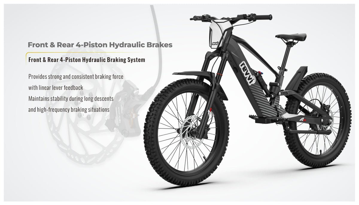 Revvi 24″ Electric Motor Bike – 48V 1500W Motor, Full Suspension & 30MPH Top Speed